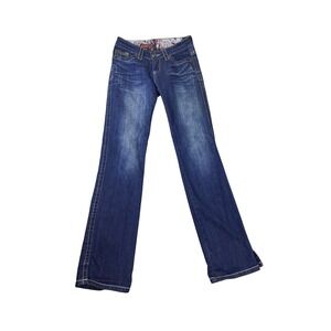 Adiktd Womens  Size 2/27 Bootcut Jeans Dark Wash Contrast Stitch ADJ1409603